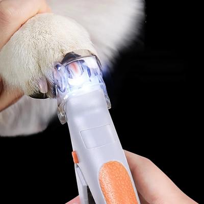 Tiernagelschere mit Vergrößerungsfunktion und LED-Licht Effektive Tiernagelpflege Katzen- und Hunde-Fußreinigungs- und Pflegegeräte