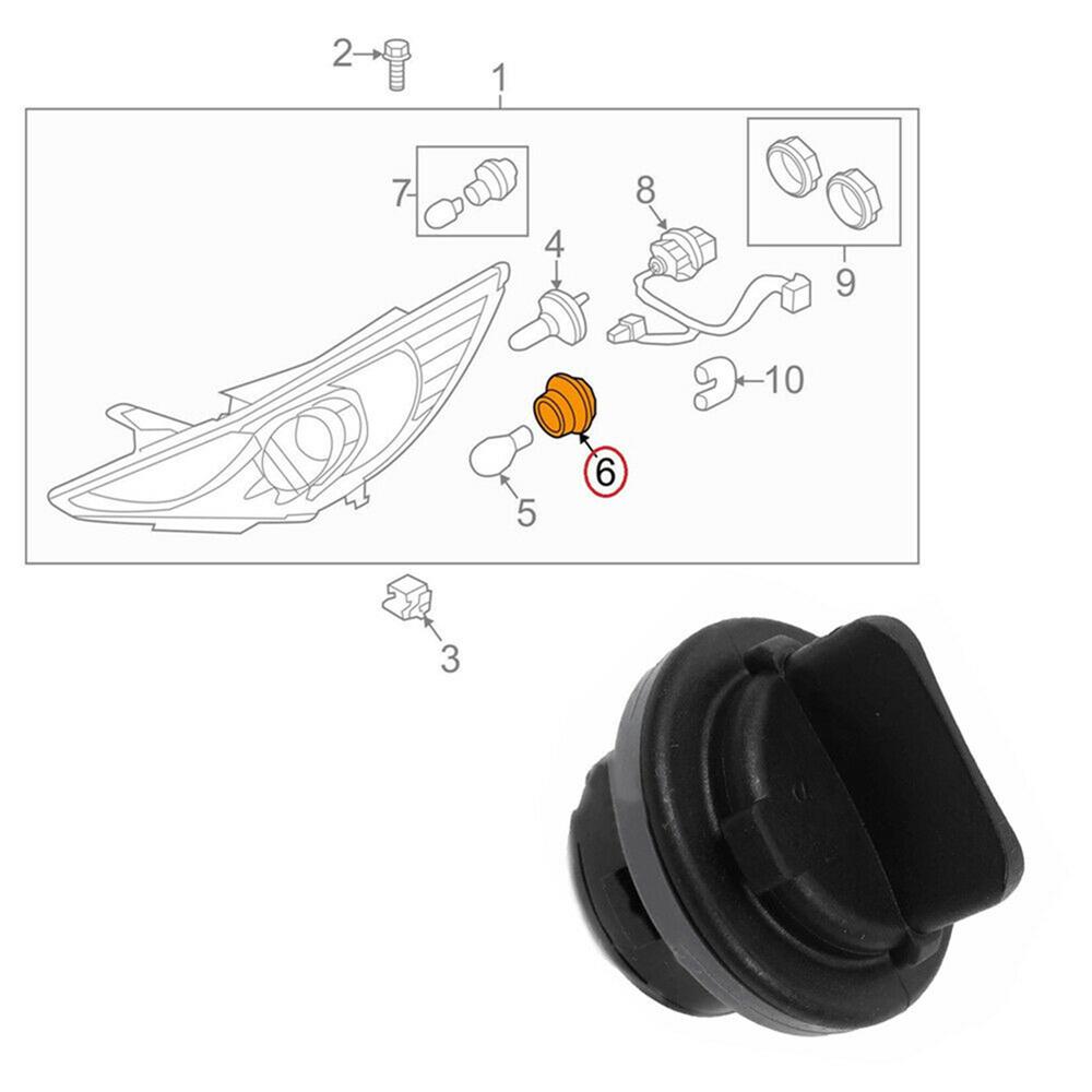 Black ABS Car Front Turn Signal Socket HID LED For 2013-19 Kia Soul 92166-3K000