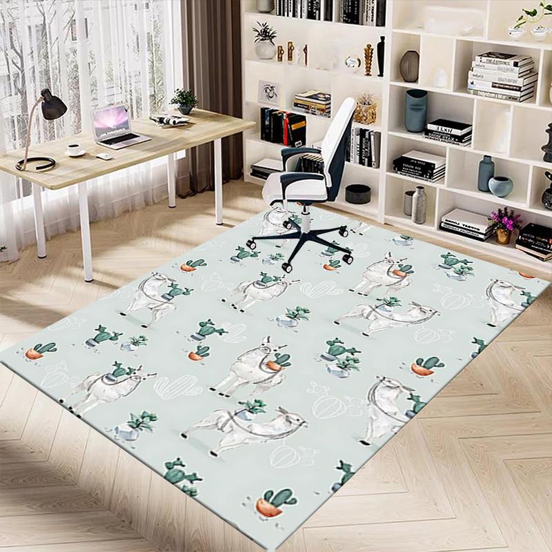 1PC Llama Cactus Extra Large Non Slip Floor carpet, Office, family, Studio   Large Area Rug Indoor Rugs, Bold Statement Piece