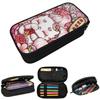 Maneki Neko Lucky Cat Japanese Geisha Pencil Case for Boys Girls Gifts Pen Box Pencil Bag Stationery Supplies Pen Holder Bag