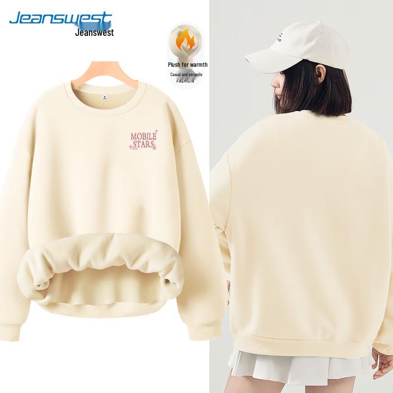 

JEANSWEST 2024 Унисекс Толстовка-пуловер с круглым вырезом из плотного материала 3XL