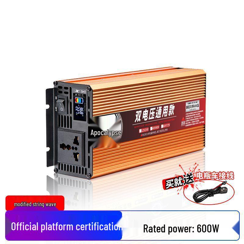 Инвертор чистой синусоиды для трехколесных транспортных средств 48В/60В/72В, Преобразует в 220В или 12В/24В Универсальный