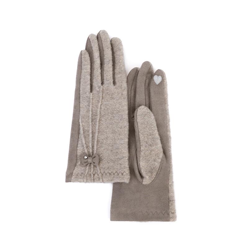 MARJA KURKI Women s Bow Wool Blend Gloves One Size