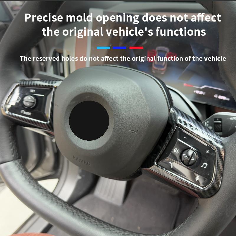 For BMW iX 2025-2025 ASB Carbon Fiber Interior Steering Wheel Switch Trims Stylish Car Interior Accessories