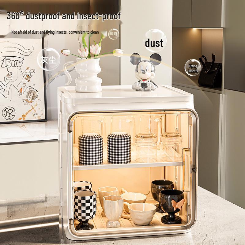 Dustproof Tea & Coffee Cup Storage Organizer – Desktop Holder & Draining Box for Cups & Mugs