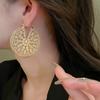 Pattern Disc Earrings High-end Palace Style Geometric Earrings for Women