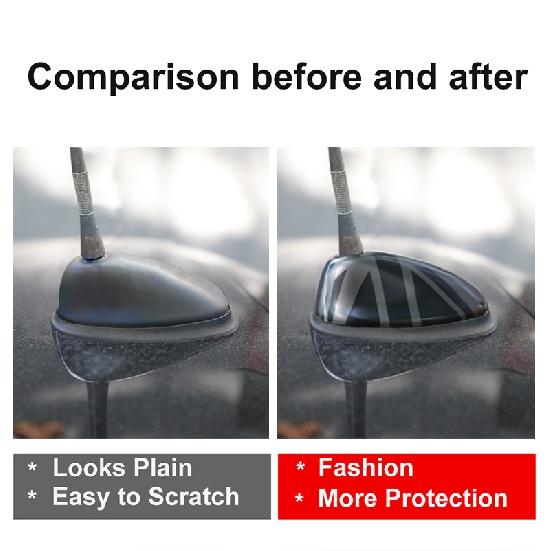The Black Flag For Mini One Cooper S R50 R53 Hatchback Car Antenna Aerial Decoration Case Cover Sticker Auto Styling