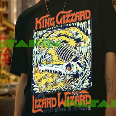 Koszulka King Gizzard and the Lizard Wizard, Merch King Gizzard, Koszulka zespołu King Gizzard, Retro ubrania King Gizzard, Koszulka KGTLW Prezent na koncert