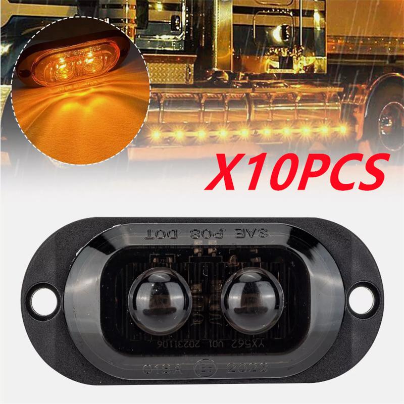 

10PCS LED Lorry Light Red Yellow White Side Marker Lights for Car Truck RV Side Lamp Trailer Indicator Signal Light LED Marker