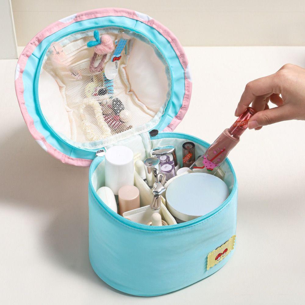 Cute Mushroom Shaped Makeup Cosmetic Bag Large Capacity Portable Toiletry Bag Travel Bag Storage Travel Organizer