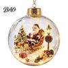 Personalisierte Weihnachtsgeschenkideen Beleuchtete Kugeln, 3D-Miniatur-Szene zum Aufhängen mit warmem LED-Licht, Einzigartige Souvenir-Geschenke, Klares Acryl