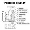 25KG Water Pressure Tester Manual Hydraulic Test Pump Machine Oil Test Pump with G1/2" Hose 2.5MPa Pressure Test Pump