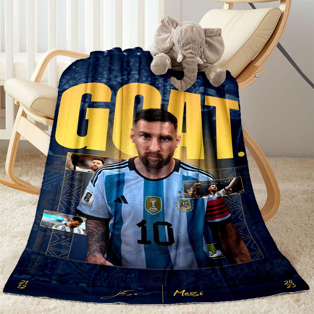 Messi 202 Blanket Soft & Cozy Suitable for Office Chair Bedding Chair Four Seasons Universal Digital Print Birthday Christmas Gift Blanket