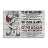 From daughter to my dad father day meaning quotes gift Metal Designing Cinema Plaques Print  Tin Sign Poster