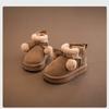 Girls snow boots winter 2025 new children's snow shoes bread shoes piled thickened cotton shoes warm short boots