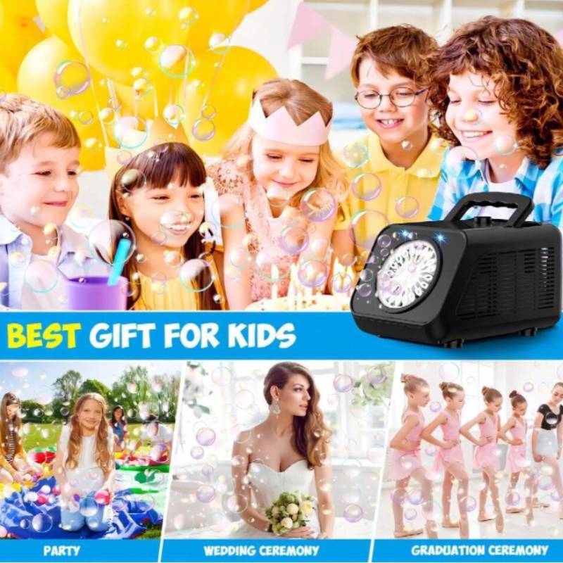 Portable Bubble Machine For Weddings With Multihole Out Bubble Effect For Kids And Adults