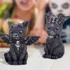 1PC Garten Dekoration Hexe Succubus Dämon Katze Skulptur Kätzchen Harz Hof Hause Ornament Im Freien