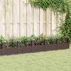 Plant Box with Ground Spikes Brown 363.5 X 43.5 X 43.5 Cm PP