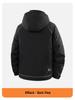 Men's Trendy Windproof Hooded Winter Jacket, Thickened Warm Graphene with White Duck Down.