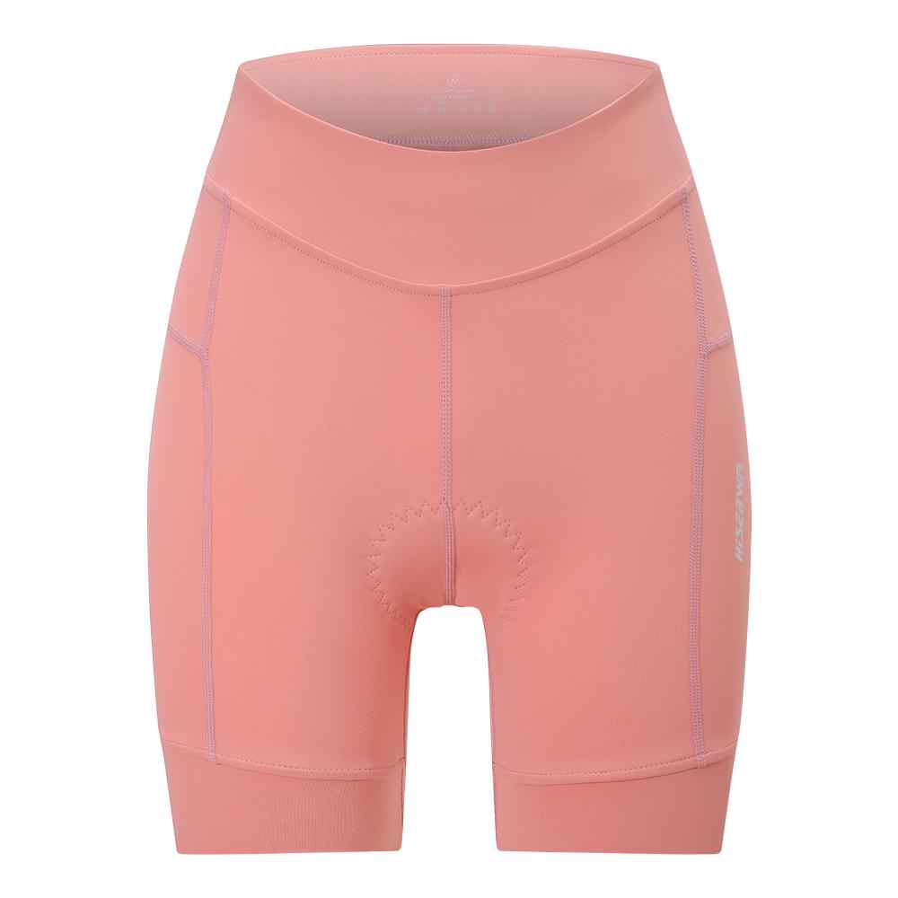 Hiserwa Women's Abdomen Control Cycling Shorts with Silicone Padded Hip Lift