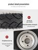 Electric Handcart Tricycle with Solid 3.00-8 Puncture-Proof Tire and Gray Hopper