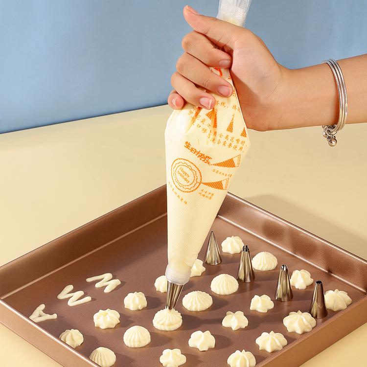 Disposable Thickened Plastic Piping Bags for Icing and Baby Food – Large, Medium, Small Sizes.