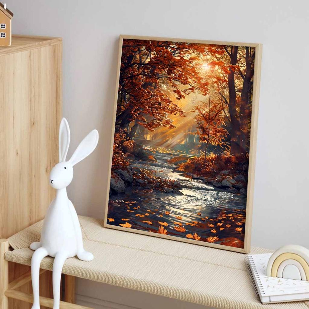 Kit Pittura Diamante Paesaggio, Ricamo Diamante 5D Tramonto Artigianato Fai da Te Decorazione Artigianale Strass Decorazione Murale Parete Casa