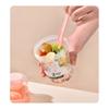 Portable Double Layer Salad Cup Leak Proof Seal Convenient Design for Travel Meals Office School Outdoors Activity