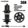 HASSNS Pro 7 32h Rear Hub Bearing 32Holes Freehub MTB Bike Four Palin 32H Rear Hub for 7-12 Speed Noisy Cube Bicycle 6 Pawl Hubs