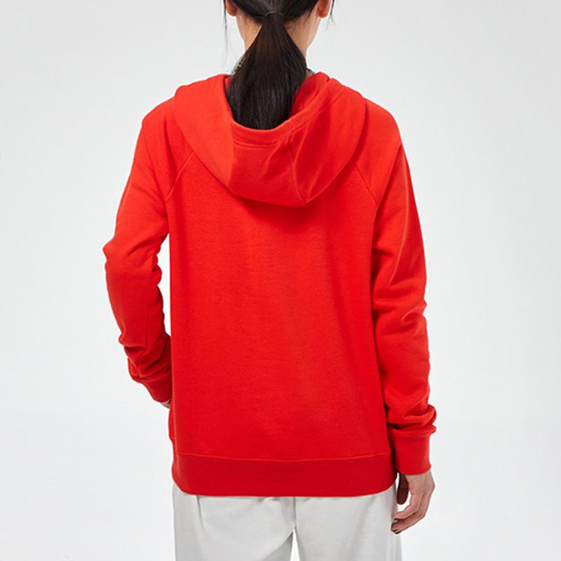 Nike Felpa Essential in Maglia con Logo Stampato Sportiva da Donna Rossa BV4127-675