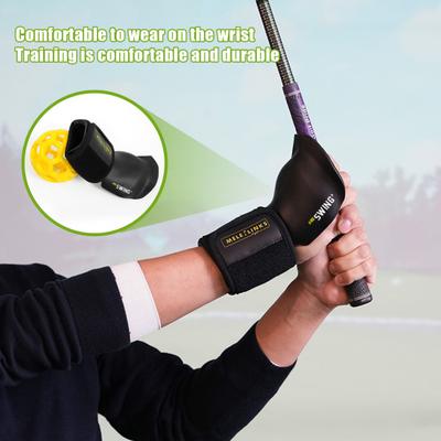 1 Set Golf Swing Aid with Wrist Rest Wristband Hollow Ball Golf Swing