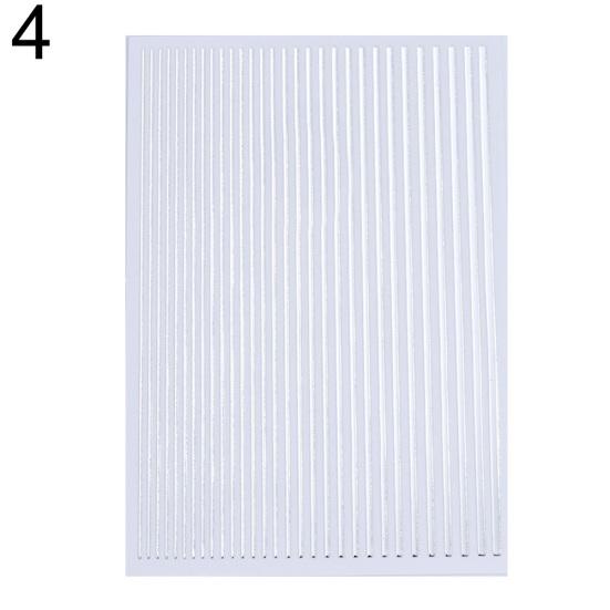 Nail Sticker 9X8cm Laser Nail Stick Stripe Tape 3D Adhesive Decorative Diy Decals