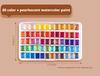 12/20/24/60 Color Solid Watercolor Paint Set Metallic Glitter Pearlescent Watercolor Pigments for Drawing Art Paint Supplies