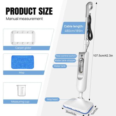 Portable High-Temperature Steam Mop for Home Sanitizing and Cleaning