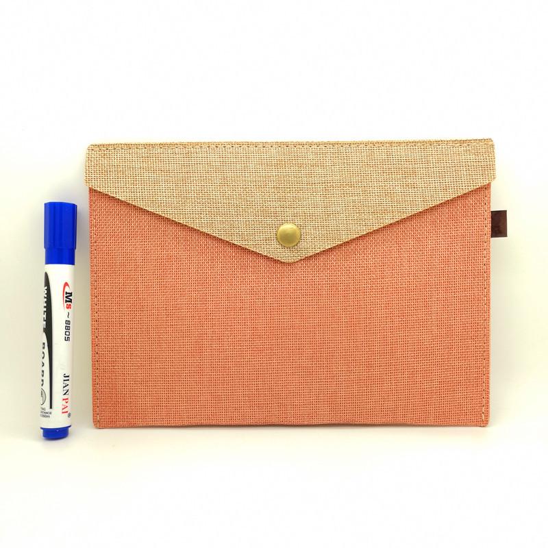 

A4 Магнитная кнопка Лён-на ощупь Фетровая папка для файлов и набор канцелярских принадлежностей для офиса, совещаний или школы - Хранение документов A5