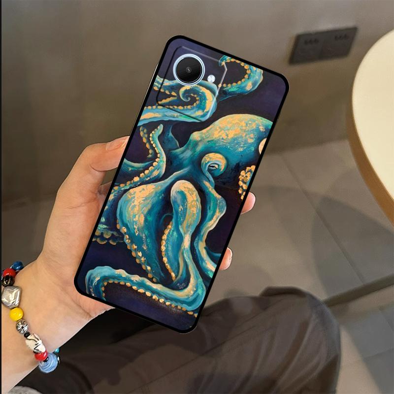 Octopus Walking Case For Realme C65 C67 C61 C53 C55 C51 C25 C63 C71 C75 GT6 GT7 Pro 11 12 13 14 15 Pro Plus