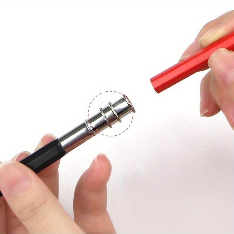 

Adjustable Dual Head Pencil Extender Holder Sketch Office Painting Art Write Tool for Writing Gift Black