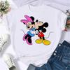 Miniso Disney Family Vacation T Shirt Kawaii Mickey Minnie Donald Duck Print Fashion Clothes Casual Women T-shirt Camiseta Mujer