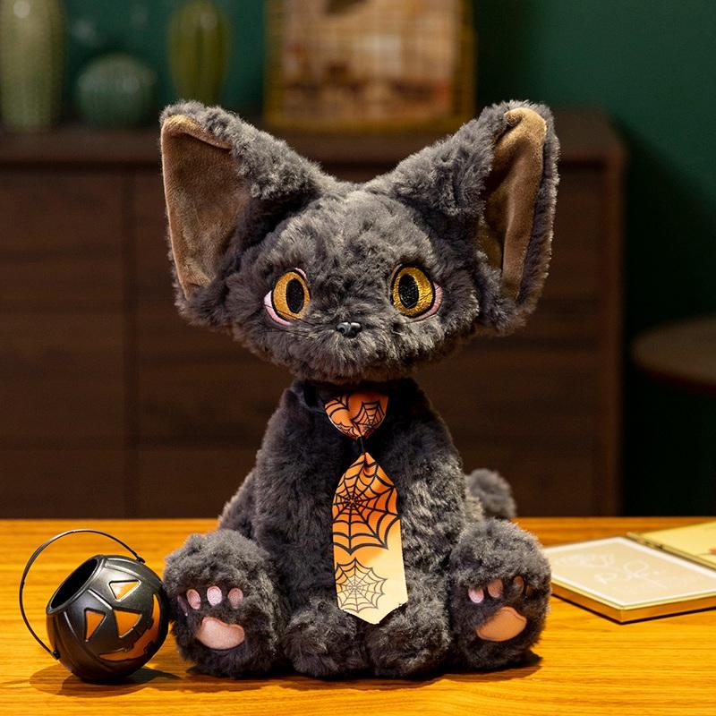 Lovely German Cat Plush Toys Creative Halloween Back Cats Pillow Elf Cat Dolls Halloween Birthday Gifts
