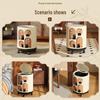 Cute Cat 13L Rolling Pop-Up Lid Trash Can