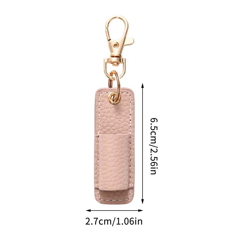 Portable Pu Leather Lanyard Pen Holder Necklace Style With Keychain Pen Case Pen Pouch Wear-Resistant Durable Pen Clip Key Chain