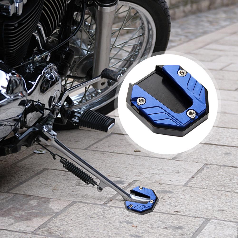 LF# Universal Enlarged Base Aluminium Alloy Kickstand Pad for Motorbike Scooter