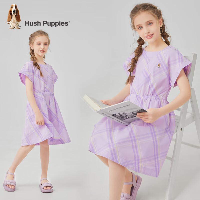 Hush Puppies Girls  Sweet Plaid Cotton Dress 130
