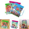 Cocomelon Drawstring Bag Backpack For Kids Featuring Stain-resistant Non-woven Fabric