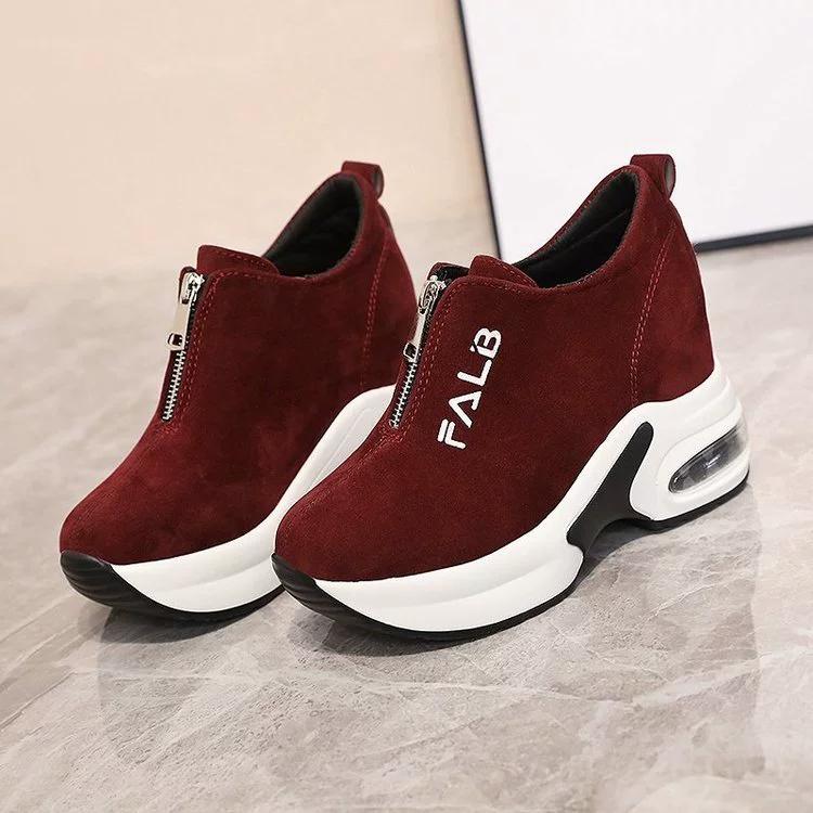 Women Sneakers with Platform Wedge Sneakers Women Shoe Casual Lady Vulcanized Shoes White Height Increase Shoes Women