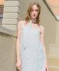 Kamino Ribbon Embroidered Sleeveless Dress White