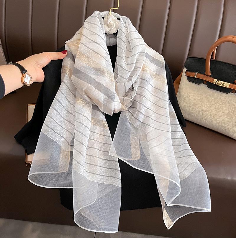 Silk Wool Scarf Shawls and Wraps for Women Foulard Headkerchief Luxury Brand Hijab New Lady Pashmina Scarves Bandana Poncho