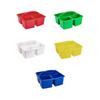 6Pcs Stacking Storage Basket With Handle Space Saving Organiser Box For School Office Supplies Kitchen Organization