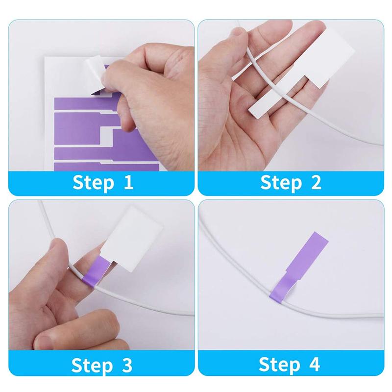 8 Pcs Cable Labels Tags For Cable Management Colorful Waterproof Cord Tags For Wire Labels Self Adhesive Tear Resistant