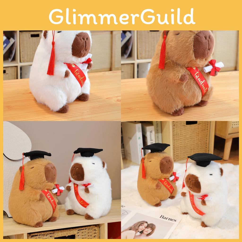 Graduation Stuffed Capybara Toy Commemorative Plush Doll Gift For Exams Students